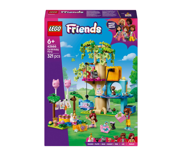 LEGO Friends 42666 Kocie przyjęcie urodzinowe i domek na drzewie - 1331630 - zdjęcie